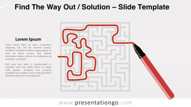 Free Find The Way Out Solution for PowerPoint and Google Slides