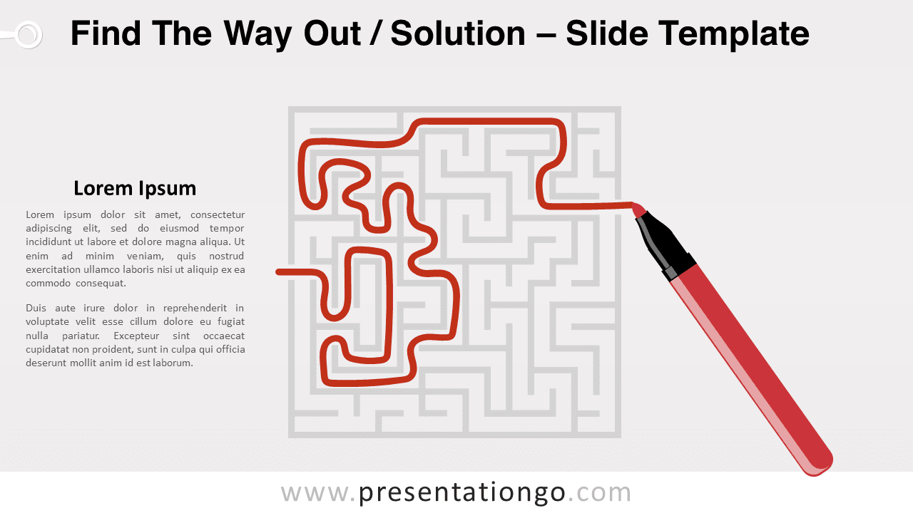 Free Find The Way Out Solution for PowerPoint and Google Slides
