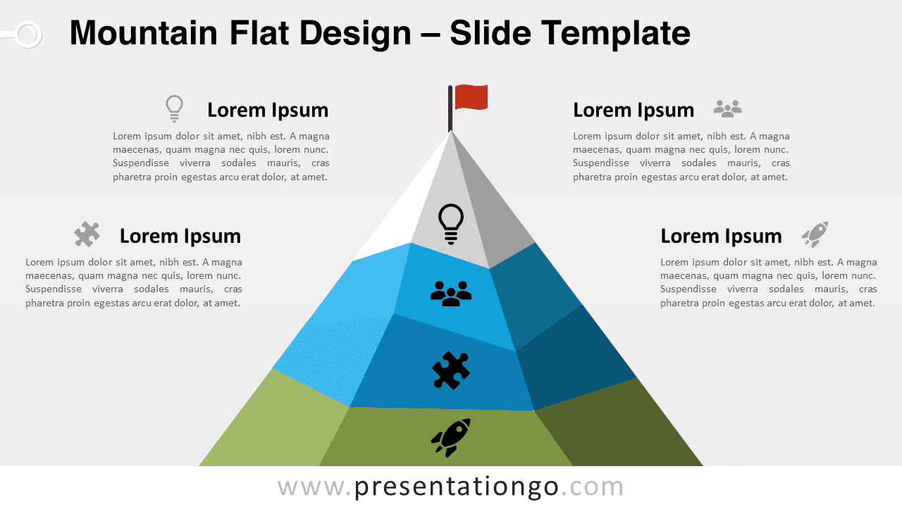 Free Mountain Flat Design for PowerPoint and Google Slides