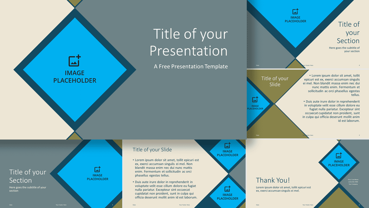 Free Rhomb Template for Google Slides and PowerPoint