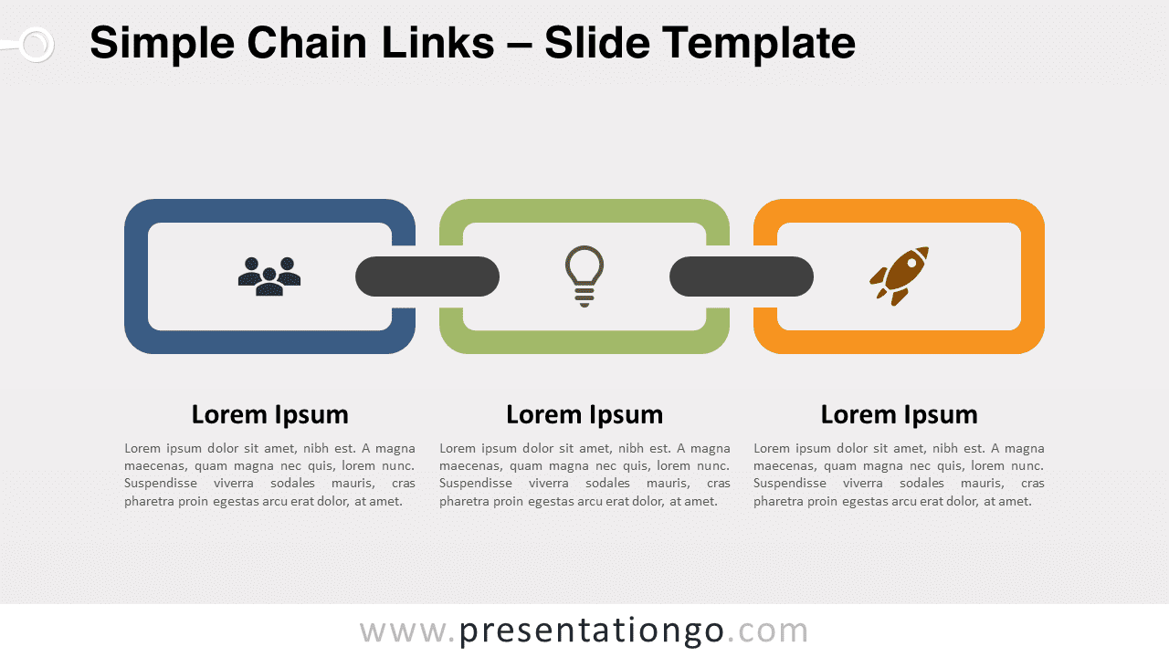Free Simple Chain Links for PowerPoint and Google Slides