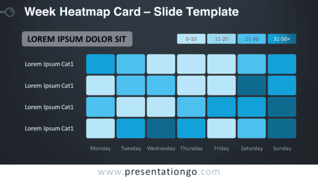 Week Heatmap Card Template for PowerPoint and Google Slides Free Week Heatmap Card Template for PowerPoint and Google Slides