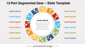 Free 12-Part Segmented Gear for PowerPoint and Google Slides