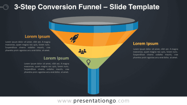 3-Step Conversion Funnel Graphics for PowerPoint and Google Slides Free 3-Step Conversion Funnel Graphics for PowerPoint and Google Slides