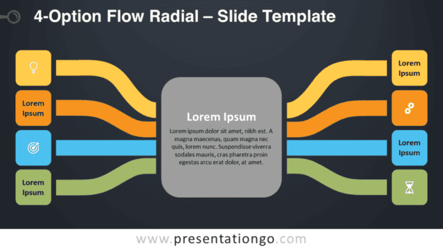 4-Option Flow Radial Diagram for PowerPoint and Google Slides Free 4-Option Flow Radial Diagram for PowerPoint and Google Slides