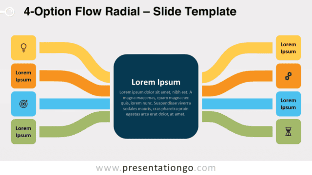 Free 4-Option Flow Radial for PowerPoint and Google Slides