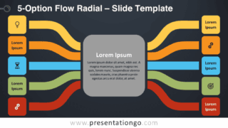 Free 5-Option Flow Radial Diagram for PowerPoint and Google Slides