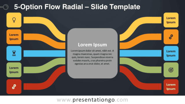 5-Option Flow Radial Diagram for PowerPoint and Google Slides Free 5-Option Flow Radial Diagram for PowerPoint and Google Slides
