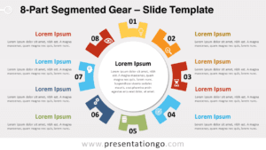 Free 8-Part Segmented Gear for PowerPoint and Google Slides
