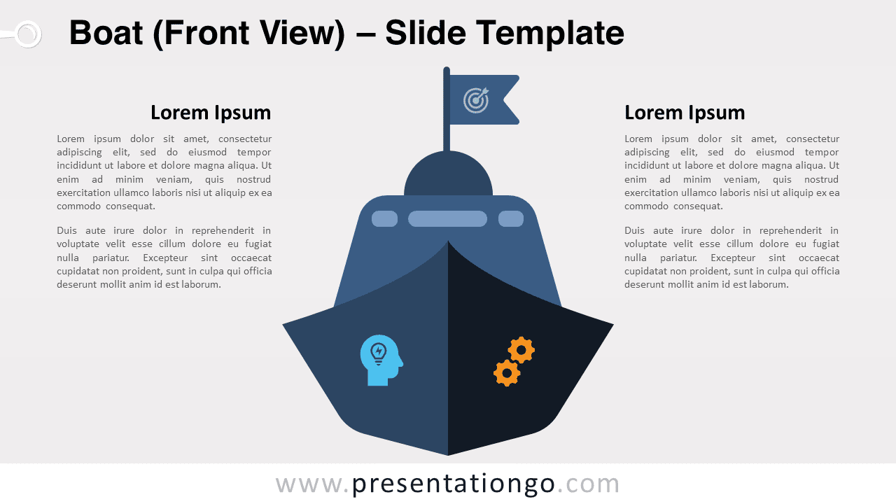 Free Boat (Front View) for PowerPoint and Google Slides
