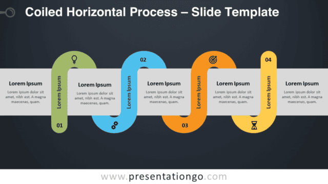 Free Coiled Horizontal Process Graphics for PowerPoint and Google Slides