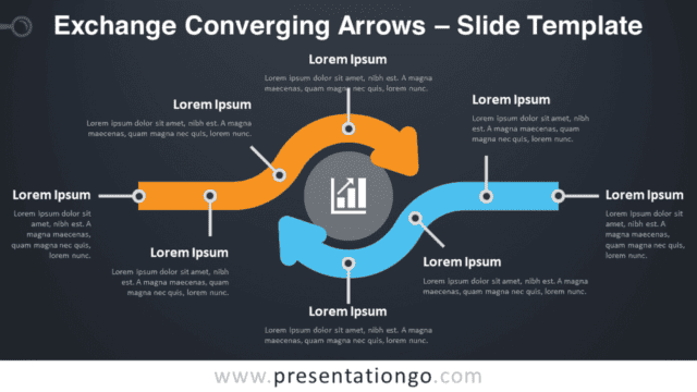 Free Exchange Converging Arrows Diagram for PowerPoint and Google Slides