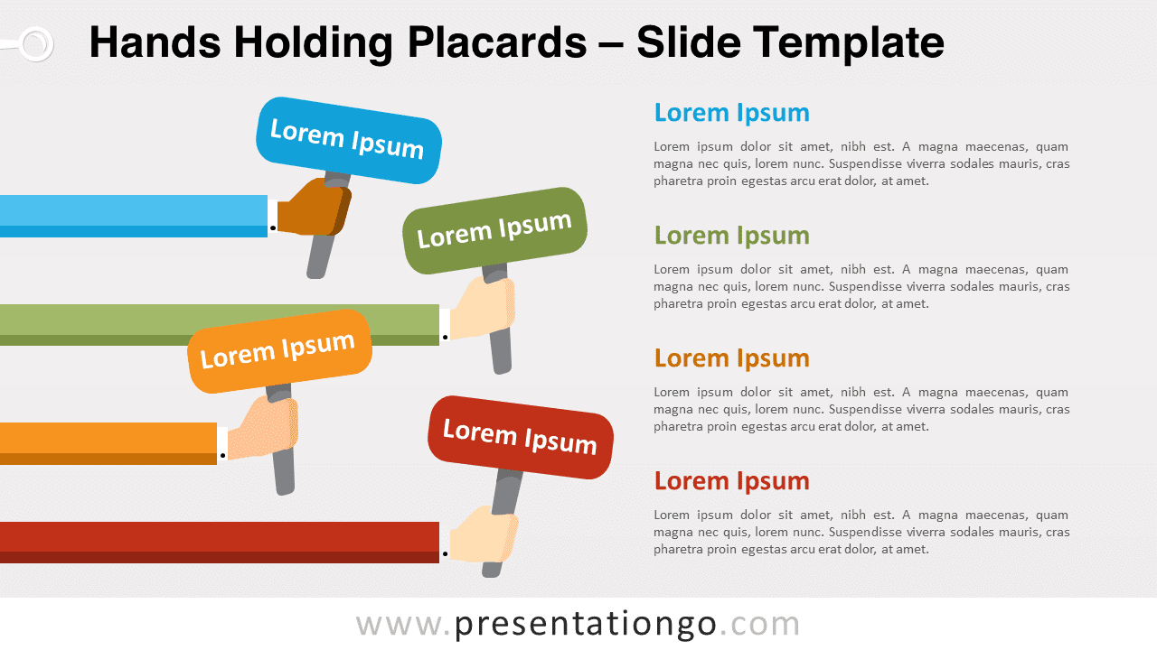 Free Hands Holding Placards for PowerPoint and Google Slides