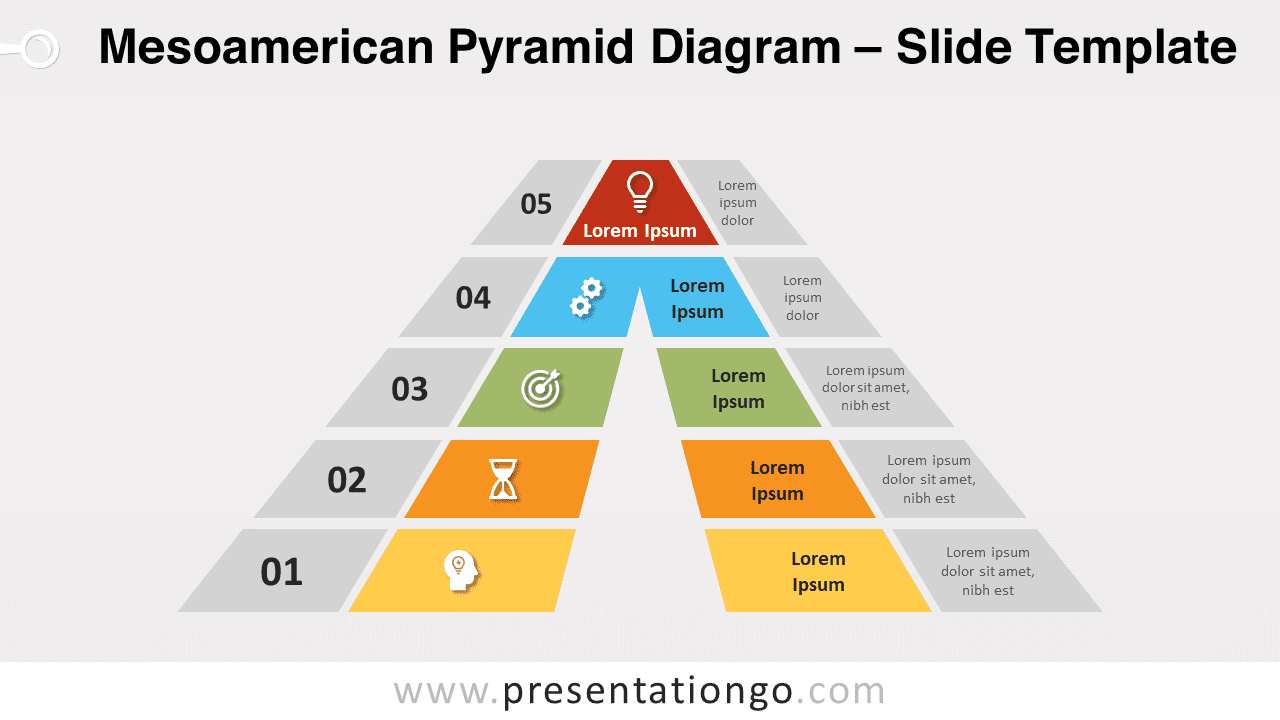 Free Mesoamerican Pyramid Diagram for PowerPoint and Google Slides