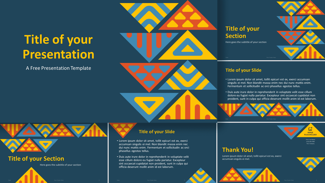 Free Triangle Artwork Template for Google Slides and PowerPoint