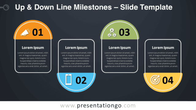 Free Up & Down Line Milestones Graphics for PowerPoint and Google Slides