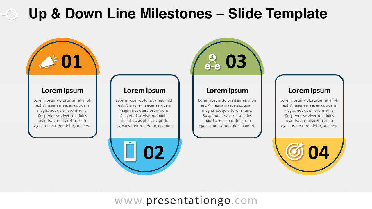 Free Up & Down Line Milestones for PowerPoint and Google Slides