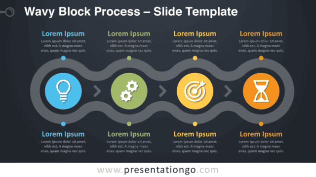 Wavy Block Process Graphics for PowerPoint and Google Slides Free Wavy Block Process Graphics for PowerPoint and Google Slides