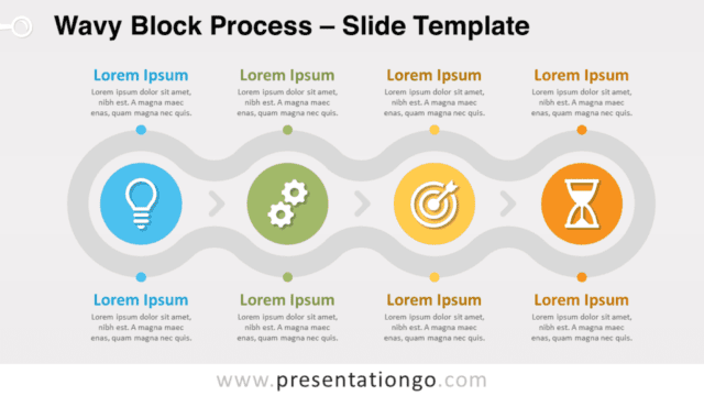 Wavy Block Process for PowerPoint and Google Slides Free Wavy Block Process for PowerPoint and Google Slides