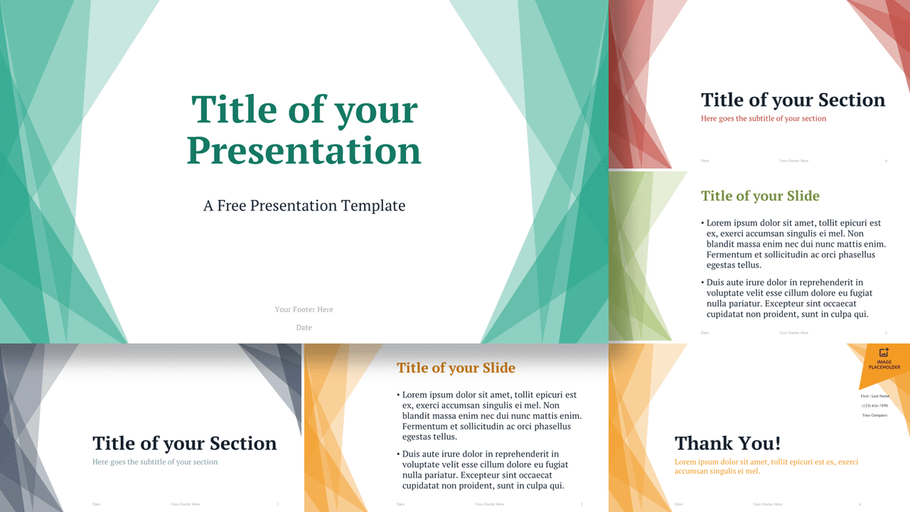 Free Crystal Polygons Template for Google Slides and PowerPoint