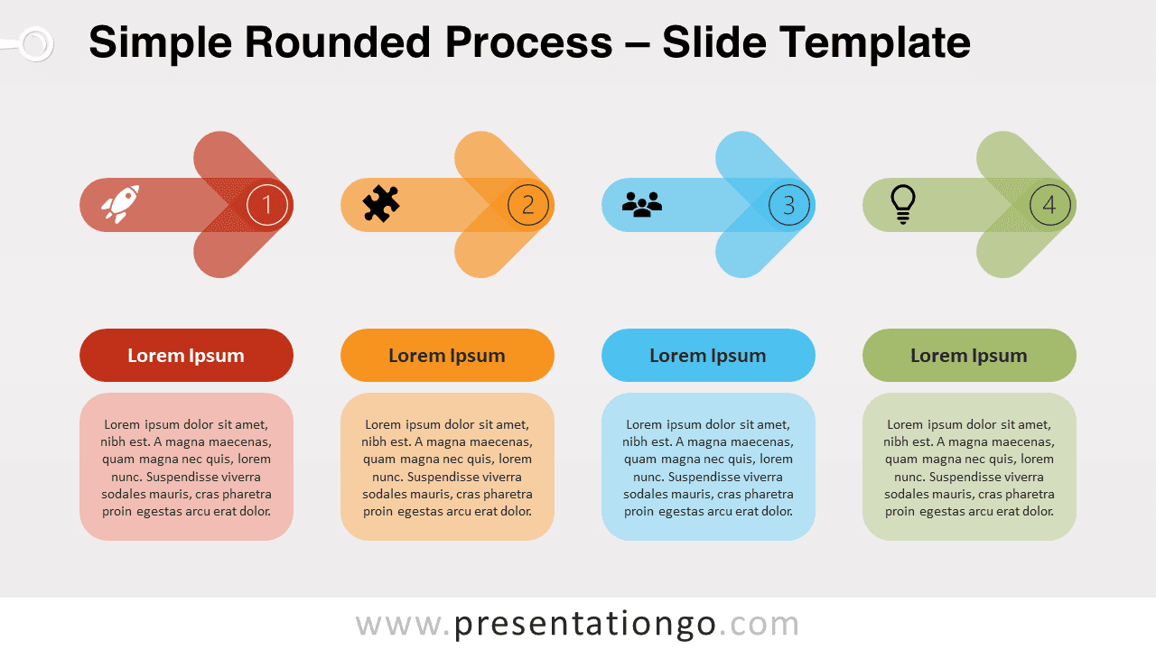 Free Simple Rounded Process for PowerPoint and Google Slides