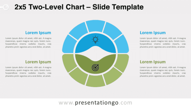 2x5 Two-Level Chart for PowerPoint and Google Slides Free 2x5 Two-Level Chart for PowerPoint and Google Slides