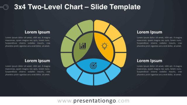 3x4 Two-Level Chart Diagram for PowerPoint and Google Slides Free 3x4 Two-Level Chart Diagram for PowerPoint and Google Slides