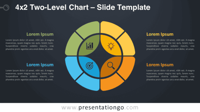4x2 Two-Level Chart Diagram for PowerPoint and Google Slides Free 4x2 Two-Level Chart Diagram for PowerPoint and Google Slides