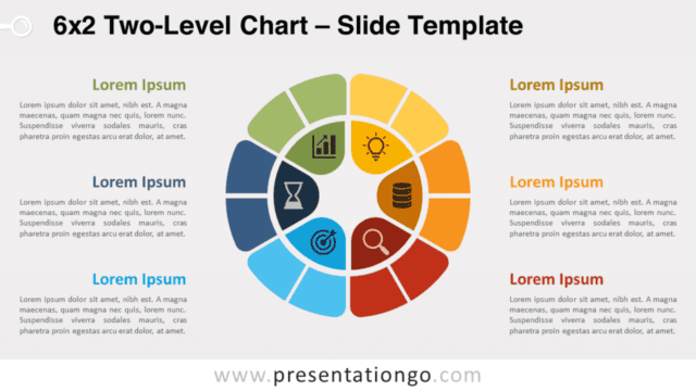 6x2 Two-Level Chart for PowerPoint and Google Slides Free 6x2 Two-Level Chart for PowerPoint and Google Slides