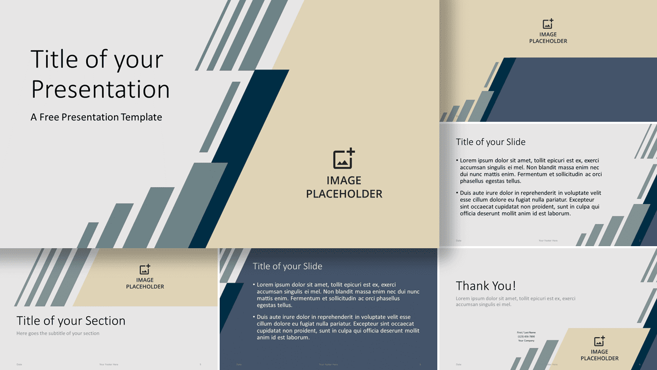 Free Abstract Parallelogram Template for Google Slides and PowerPoint