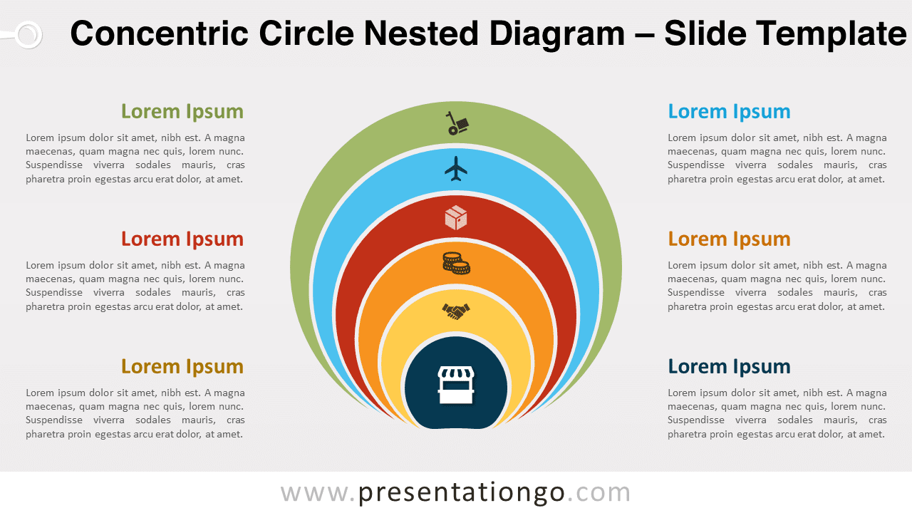 Free Concentric Circle Nested Diagram for PowerPoint and Google Slides