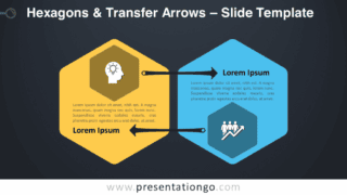 Hexagons & Transfer Arrows Diagram for PowerPoint and Google Slides Free Hexagons & Transfer Arrows Diagram for PowerPoint and Google Slides