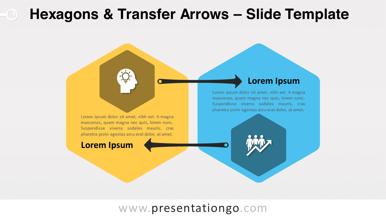 Free Hexagons & Transfer Arrows for PowerPoint and Google Slides