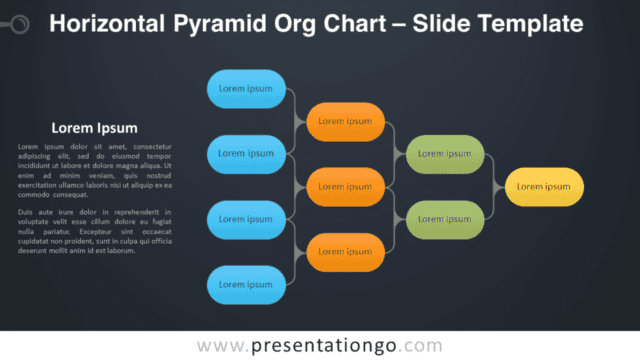 Free Horizontal Pyramid Org Chart Graphics for PowerPoint and Google Slides