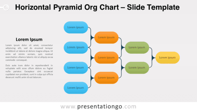 Free Horizontal Pyramid Org Chart for PowerPoint and Google Slides