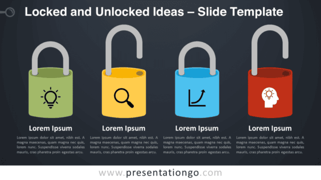 Free Locked and Unlocked Ideas Graphics for PowerPoint and Google Slides