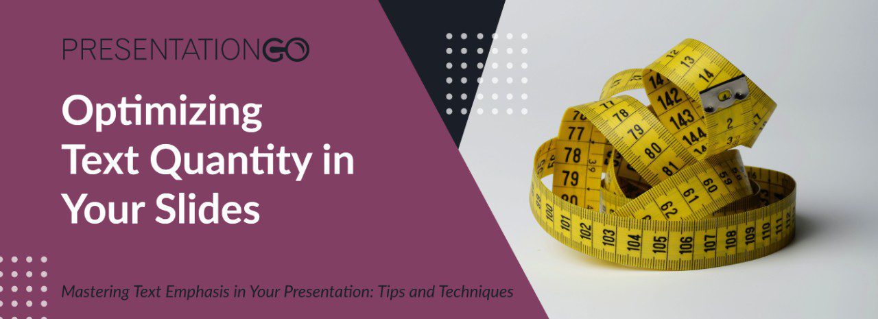 Photo of a yellow soft tape measure to illustrate how optimizing text quantity in presentation slides