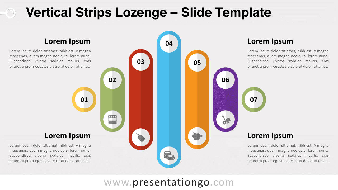 Free Vertical Strips Lozenge for PowerPoint and Google Slides