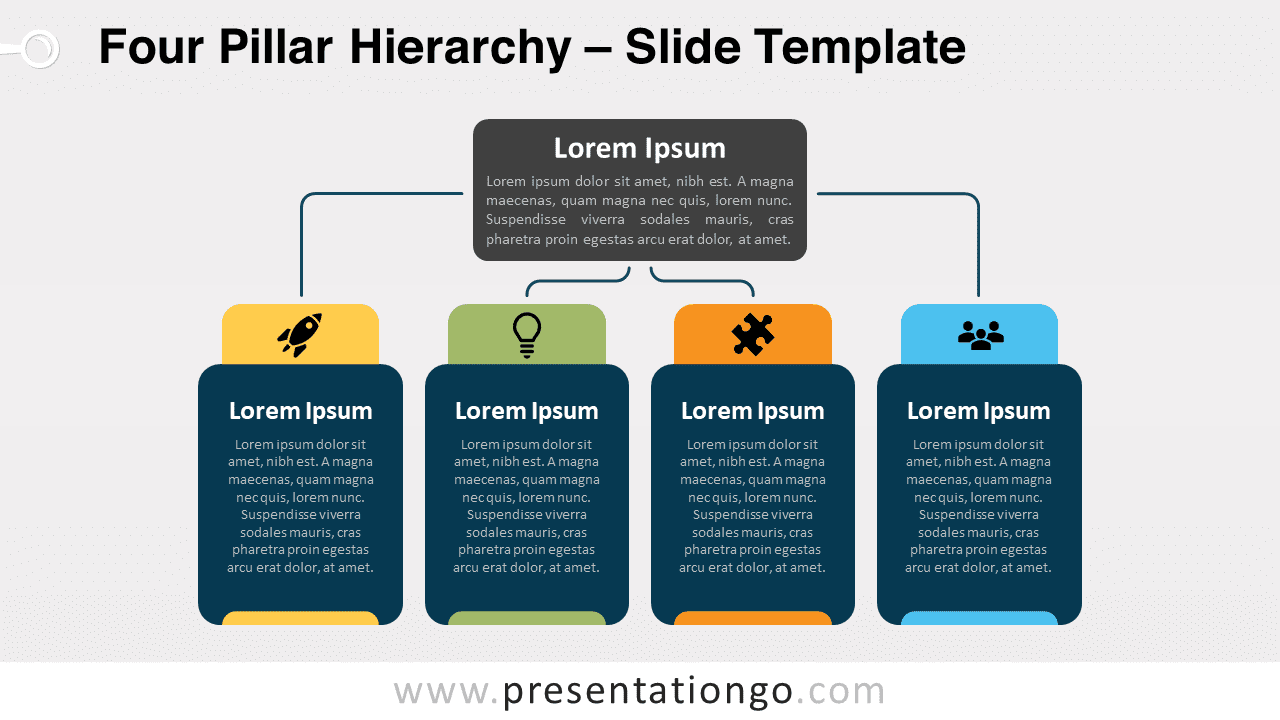 Free Four Pillar Hierarchy for PowerPoint and Google Slides