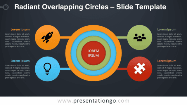 Radiant Overlapping Circles Graphics for PowerPoint and Google Slides Free Radiant Overlapping Circles Graphics for PowerPoint and Google Slides