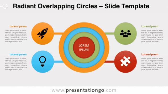 Radiant Overlapping Circles for PowerPoint and Google Slides Free Radiant Overlapping Circles for PowerPoint and Google Slides