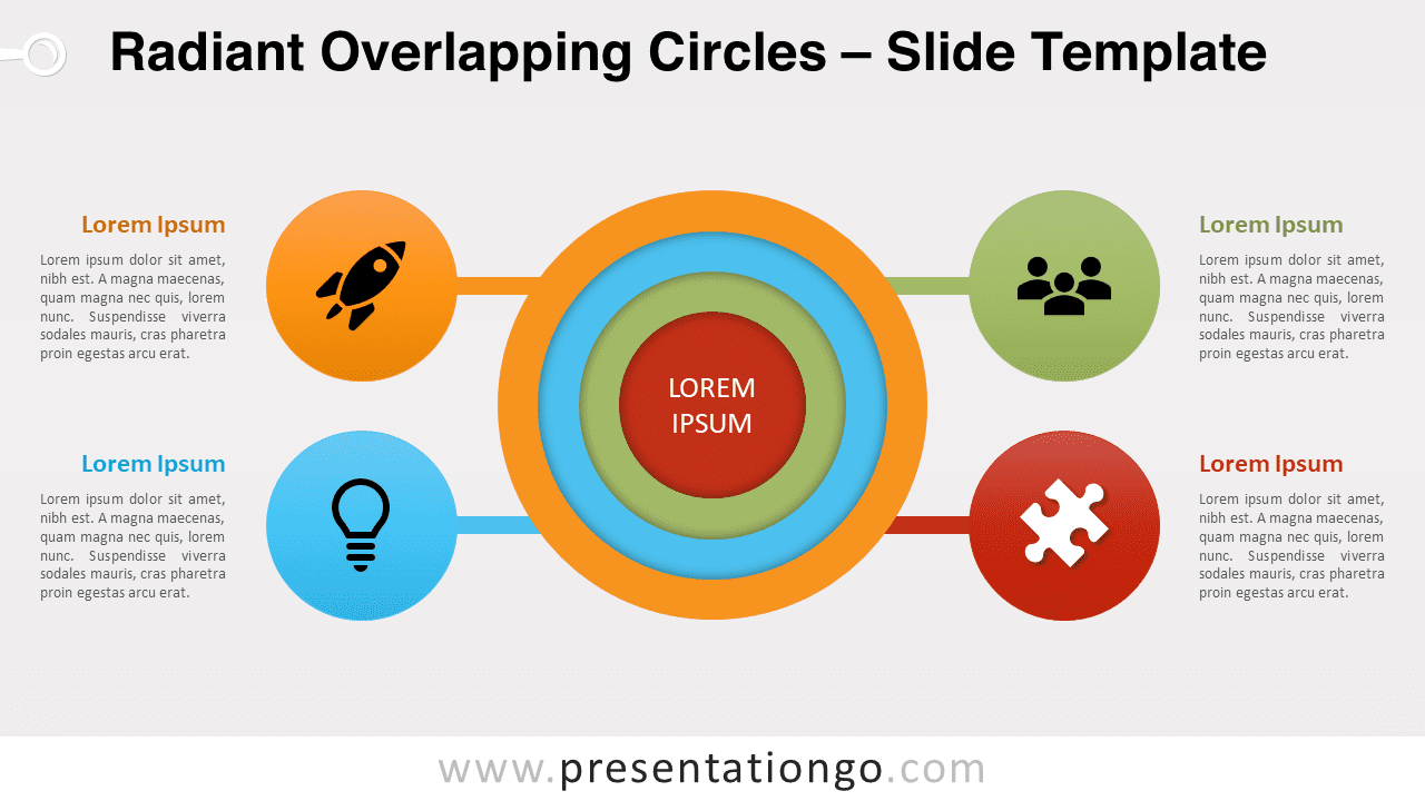 Free Radiant Overlapping Circles for PowerPoint and Google Slides