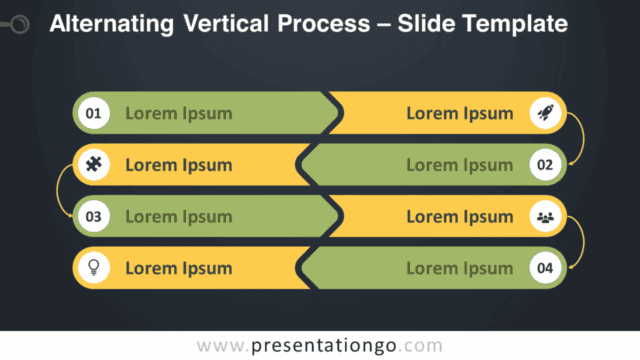 Alternating Vertical Process Graphics for PowerPoint and Google Slides Free Alternating Vertical Process Graphics for PowerPoint and Google Slides