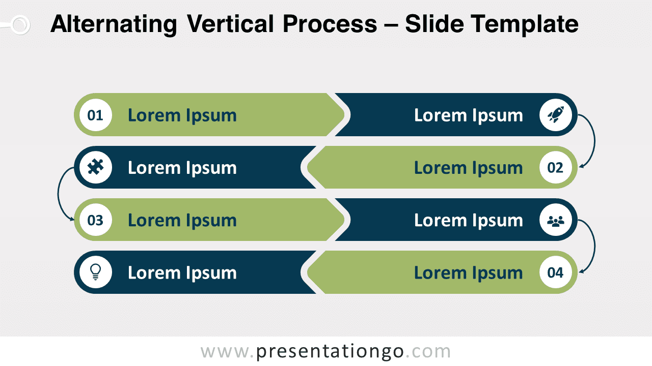 Free Alternating Vertical Process for PowerPoint and Google Slides