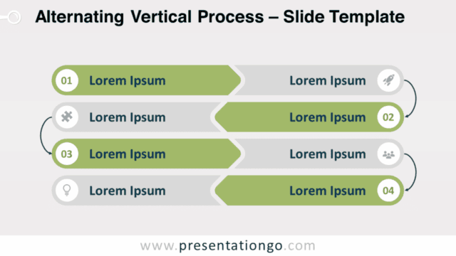 Alternating Vertical Process Template for PowerPoint and Google Slides Free Alternating Vertical Process Template for PowerPoint and Google Slides
