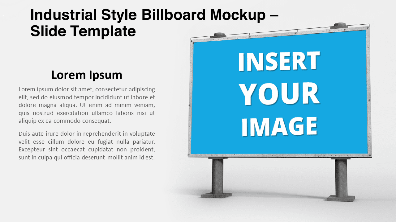 Free Industrial Style Billboard Mockup for PowerPoint and Google Slides