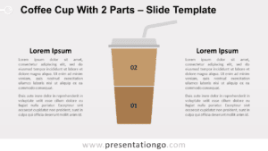 Free Coffee Cup with 2 Parts for PowerPoint and Google Slides