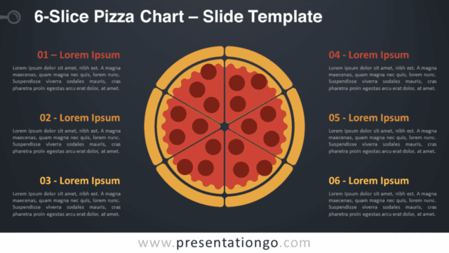 6-Slice Pizza Chart Graphics for PowerPoint and Google Slides Free 6-Slice Pizza Chart Graphics for PowerPoint and Google Slides