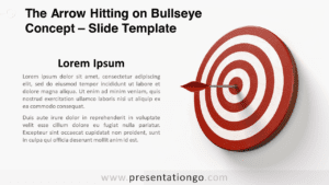 Free Arrow Hitting on Bullseye Concept for PowerPoint and Google Slides