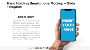 Free Hand Holding Smartphone Mockup for PowerPoint and Google Slides
